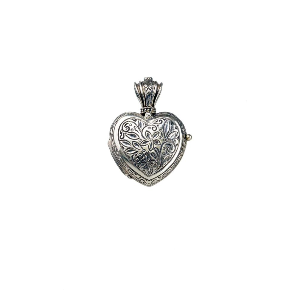 Heart locket pendant in Sterling Silver