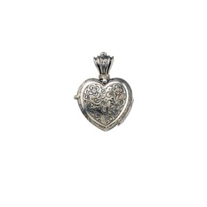 Heart locket pendant in Sterling Silver - Image 3