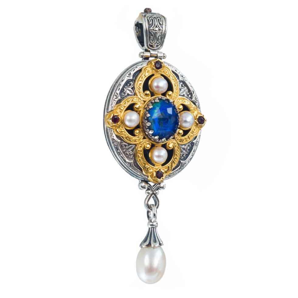 Imperial pendant in Sterling Silver with Gold Plated Parts