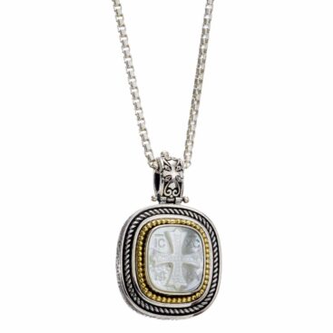 Signet pendant in Sterling silver with Gold plated parts