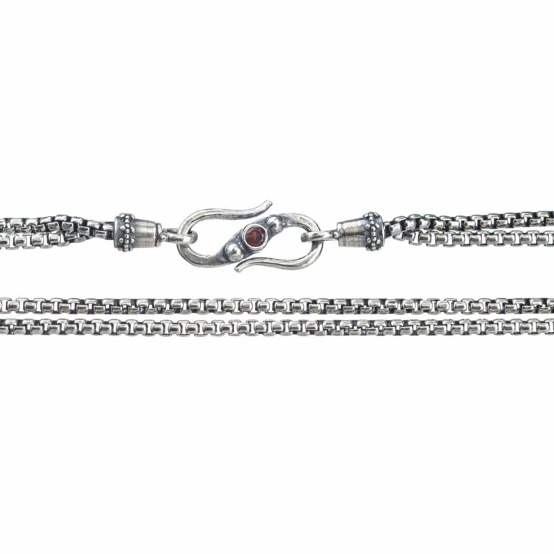 Box double chain in sterling silver 2.7mm