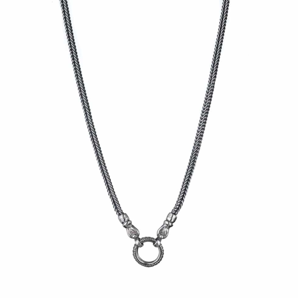 Connector necklace in sterling silver chain 2.75mm