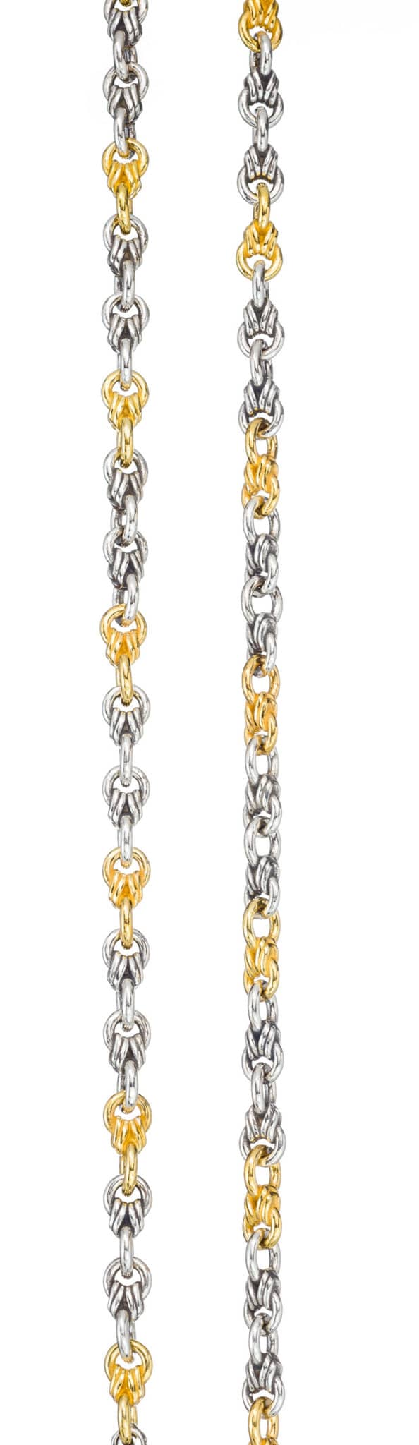 Chain in Sterling Silver with Gold Plated Parts