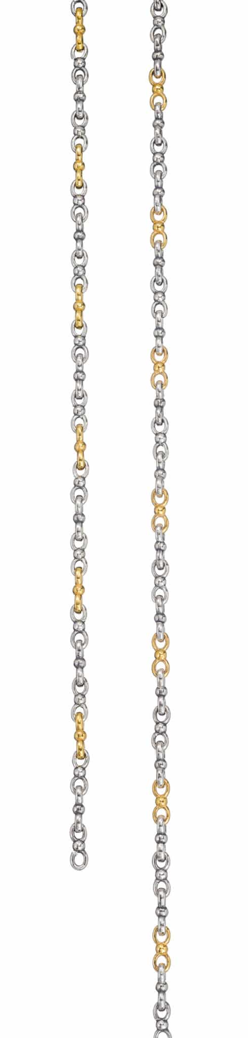 Chain in Sterling Silver with Gold Plated Parts