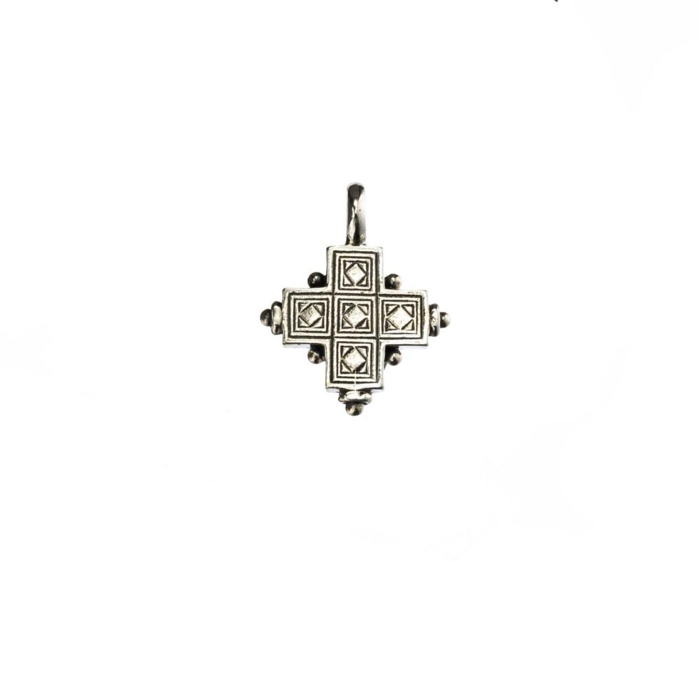 Cyclades small square Cross in Sterling Silver