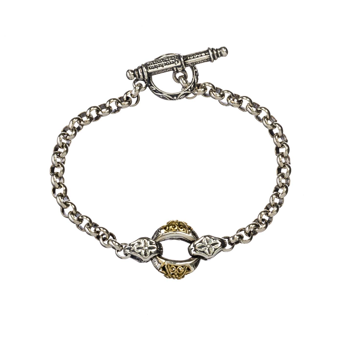Classical bracelet in 18K Gold and Sterling Silver - Gerochristo Jewelry