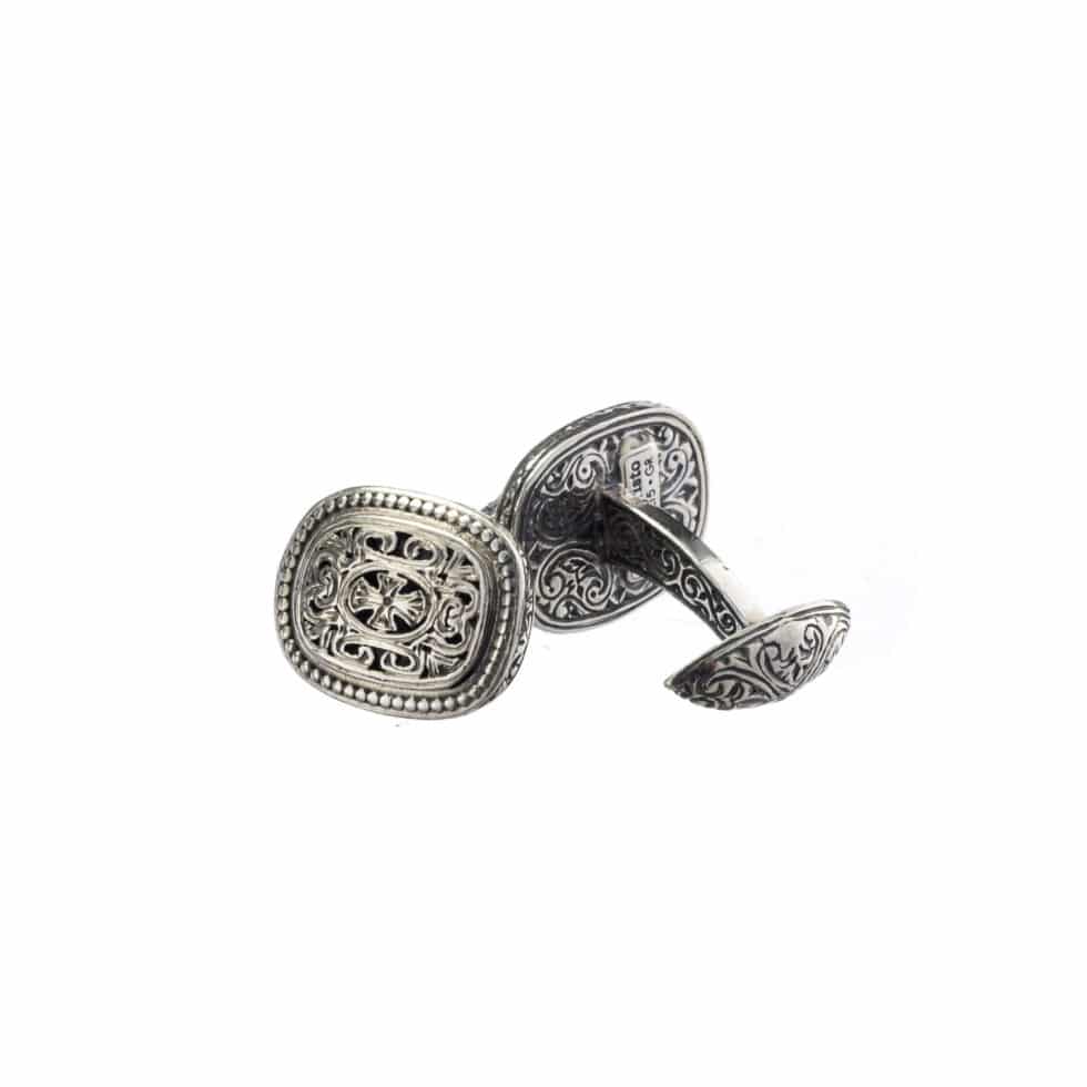 Byzantine style cufflinks in Sterling Silver