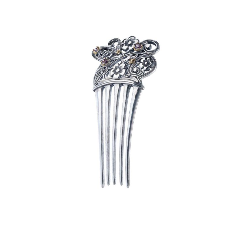 Harmony comb in sterling silver with details in 18K Gold