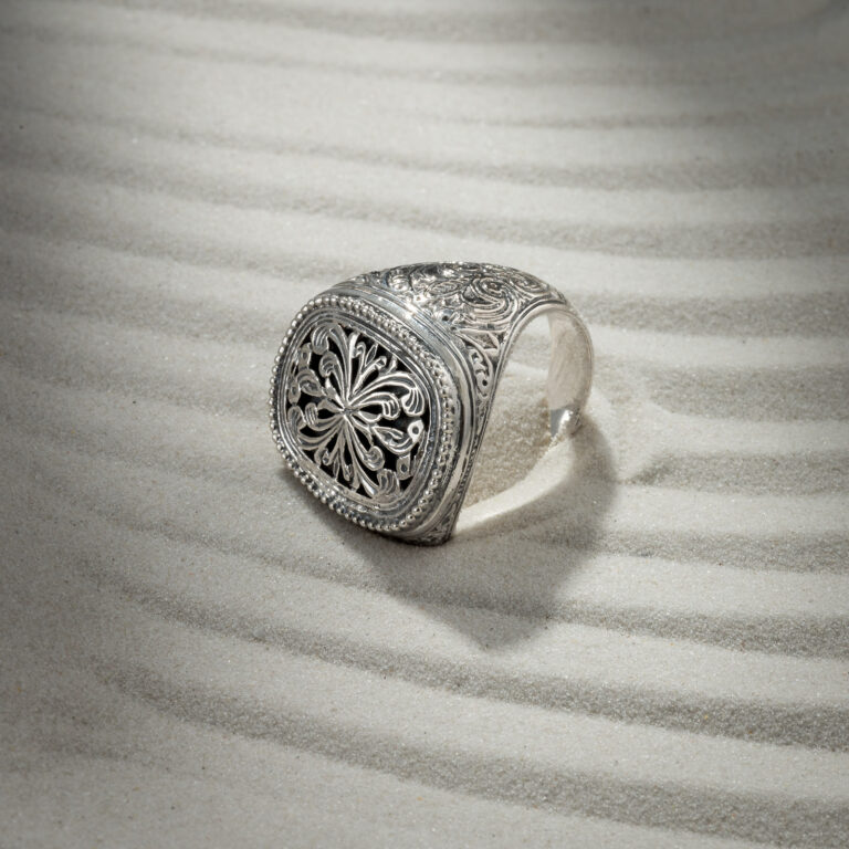 Byzantine men ring in Sterling Silver - Image 2