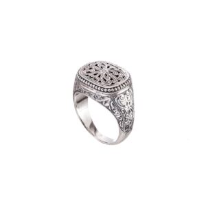 Classic men ring in sterling silver - Image 2
