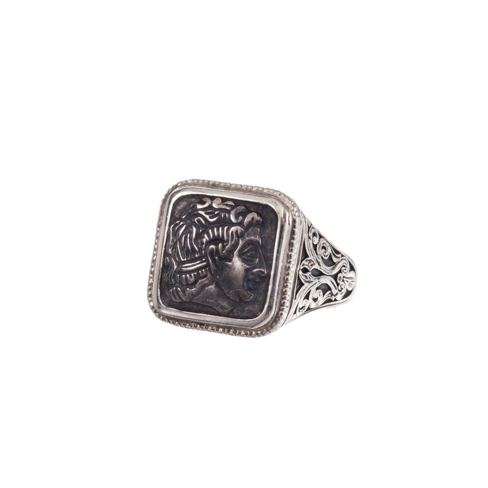 Alexander the Great Signet ring in Sterling Silver