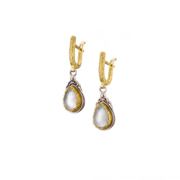 Iris earrings in Sterling Silver with Gold Plated Parts