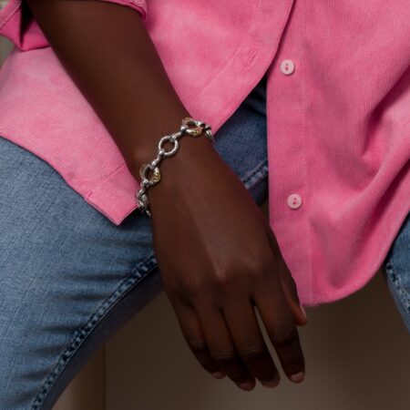 Garden Shadows small links bracelet in 18K Gold and Sterling Silver