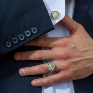 Byzantine ring in 18K Gold and Sterling Silver - Image 2