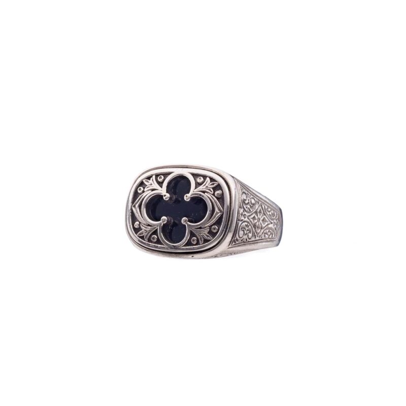 Odysseus Ring in Sterling Silver with Black Onyx 2973