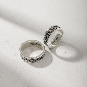 Santorini band ring in Sterling Silver