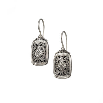Mediterranean Cushion Earrings in Sterling Silver