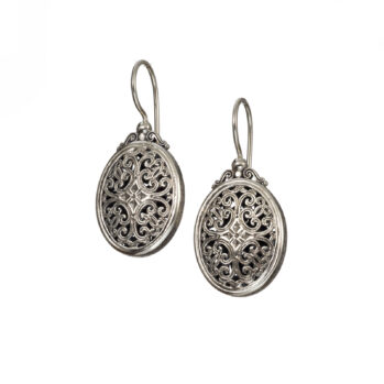 Mediterranean Oval Earrings in Sterling Silver