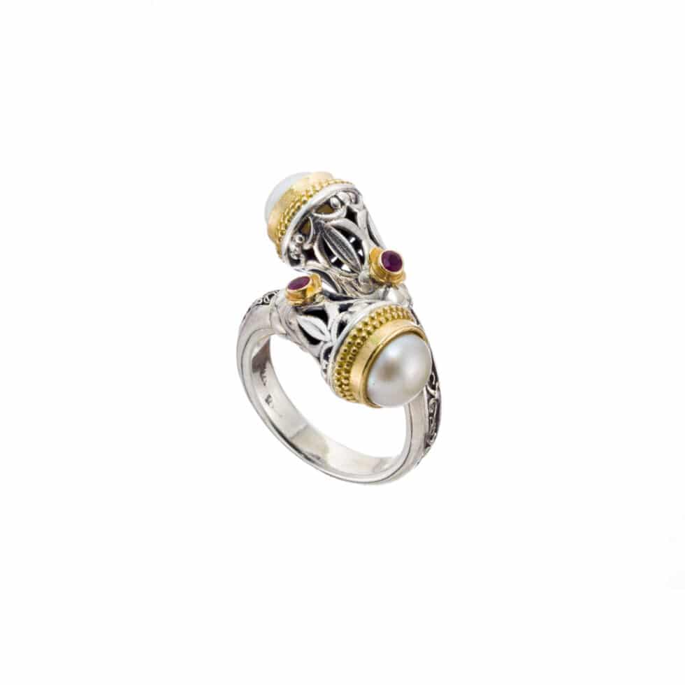 Santorini Ring in 18K Gold and Sterling Silver