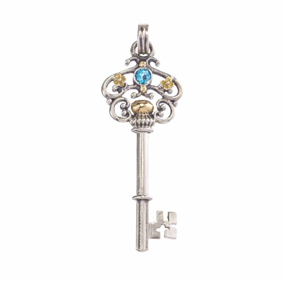 Key pendant in 18K Gold and Sterling Silver