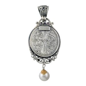 Aegean colors pendant in 18K Gold and Sterling Silver - Image 2