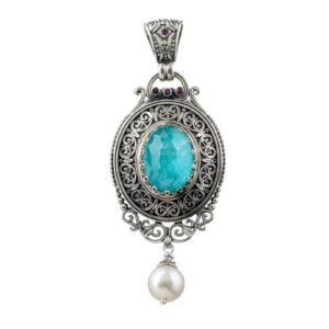 Aegean colors pendant in Sterling Silver
