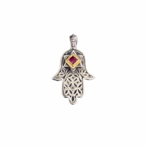 Hamsa hand of fatima with the star of David pendant