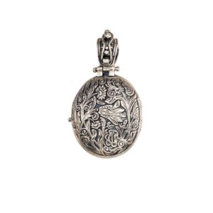 Locket pendant in 18K Gold and Sterling Silver - Image 2