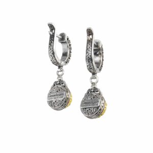 Iris earrings in Sterling Silver with Gold Plated Parts - Image 2