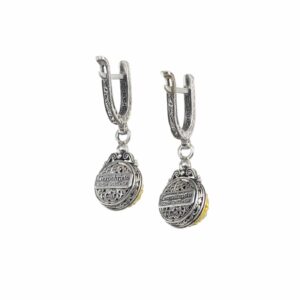 Iris earrings in Sterling Silver with Gold Plated Parts - Image 2