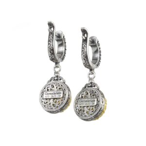 Iris earrings in Sterling Silver with Gold Plated Parts - Image 2