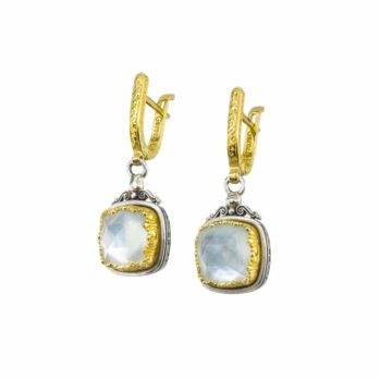 Iris earrings in Sterling Silver with Gold Plated Parts