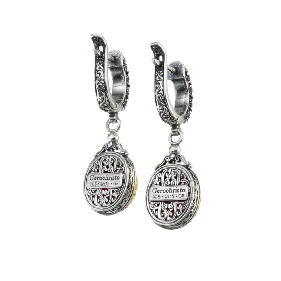 Iris earrings in Sterling Silver with Gold Plated Parts
