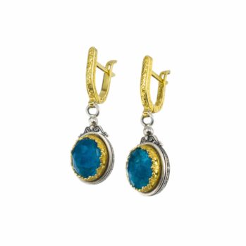 Iris earrings in Sterling Silver with Gold Plated Parts