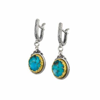 Iris earrings in Sterling Silver with Gold Plated Parts