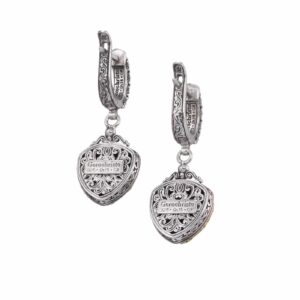 Iris Earrings in Sterling Silver with Gold Plated Parts - Image 2
