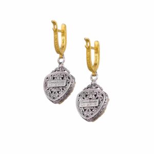 Iris Earrings in Sterling Silver with Gold Plated Parts - Image 2