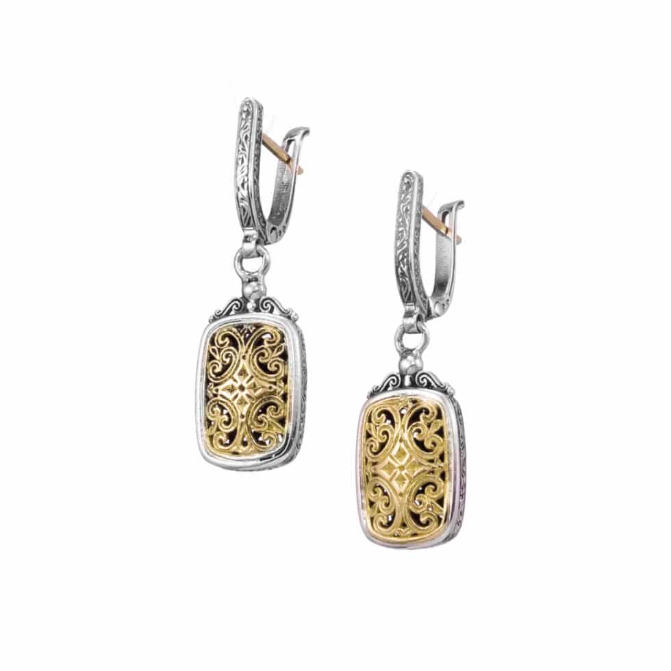 Mediterranean earrings in 18K Gold and Sterling Silver