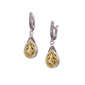 Mediterranean Drop Earrings in 18K Gold and Sterling Silver