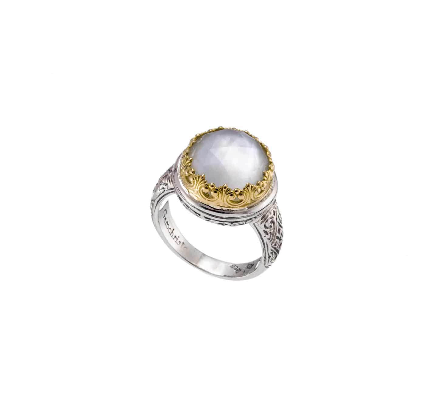 Iris ring in 18K Gold and Sterling Silver with gemstone - Gerochristo ...
