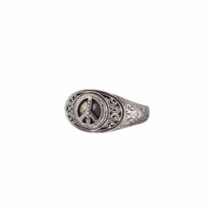 Peace Symbol Ring in Sterling Silver - Image 2