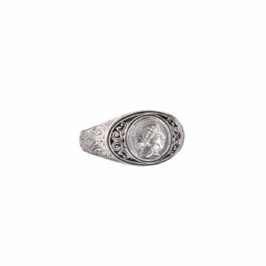 Symbol Ring in Sterling Silver with Athena the Goddess