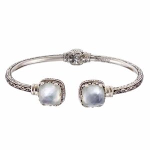 Aegean colors bracelet in Sterling Silver with Doublet Gemstones - Image 2
