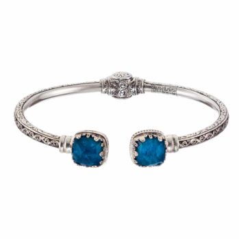 Aegean colors bracelet in Sterling Silver with Doublet Gemstones