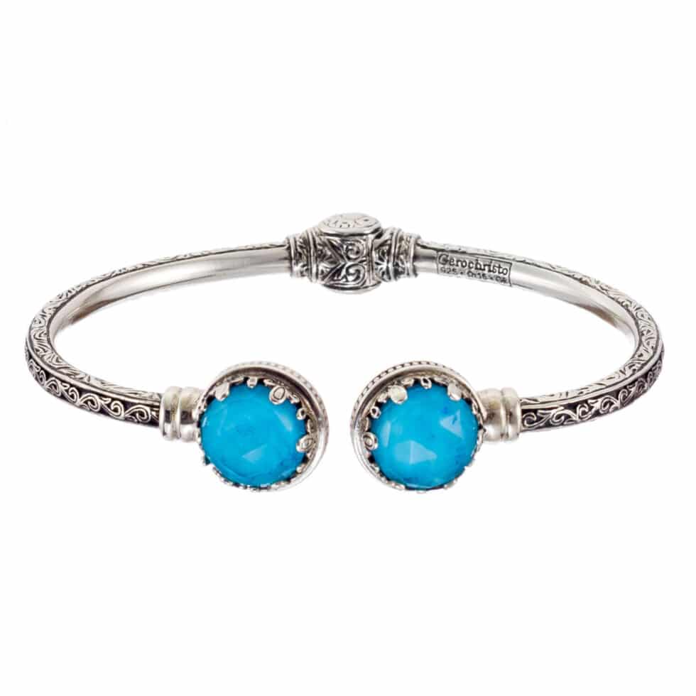 Aegean colors round bracelet in Sterling Silver