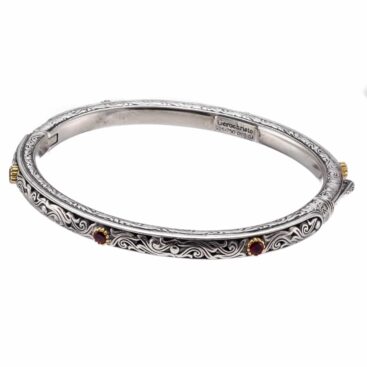 Nefeli Bracelet in 18K Gold and Sterling Silver with semi precious stones