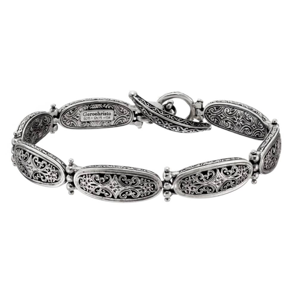 Mediterranean oval Bracelet in Sterling Silver