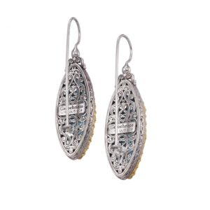 Iris Earrings in Sterling Silver with Gold Plated Parts - Image 3