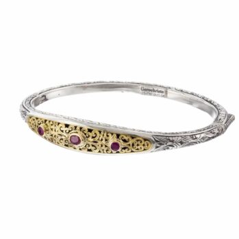 Mediterranean Bracelet in 18K Gold and Sterling Silver with Gemstones