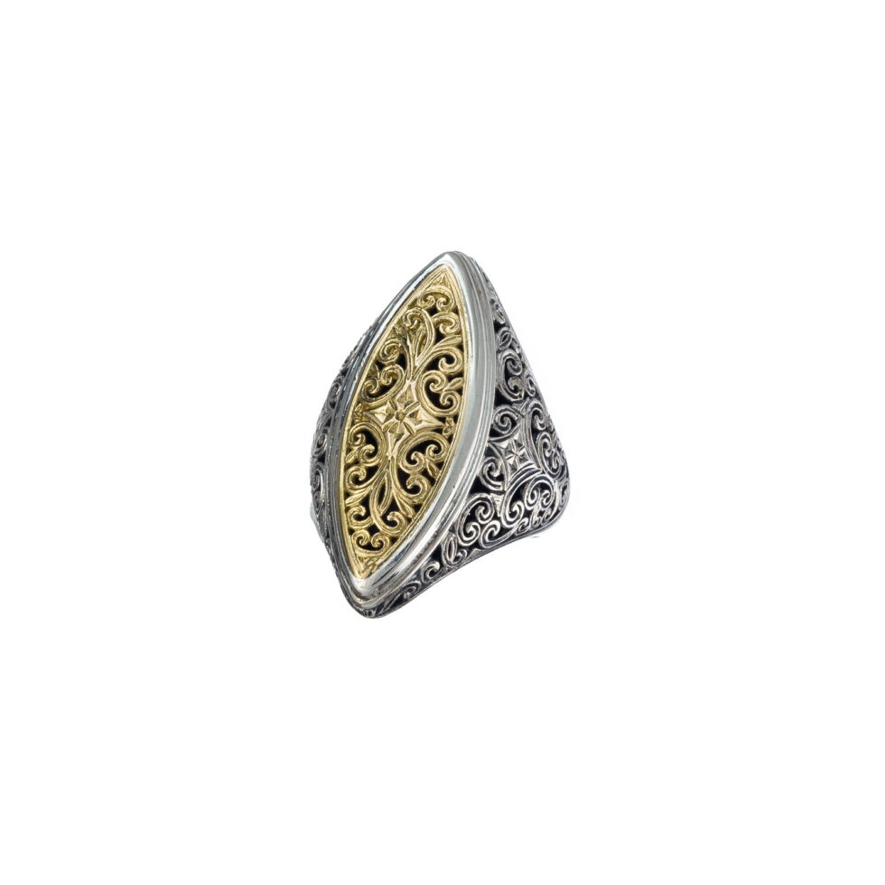 Mediterranean Ring in 18K Gold and Sterling Silver